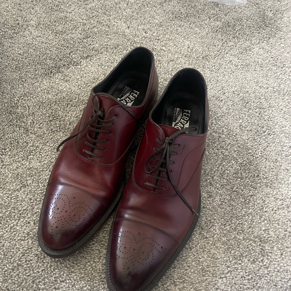 Ferragamo Brown Dress Shoes